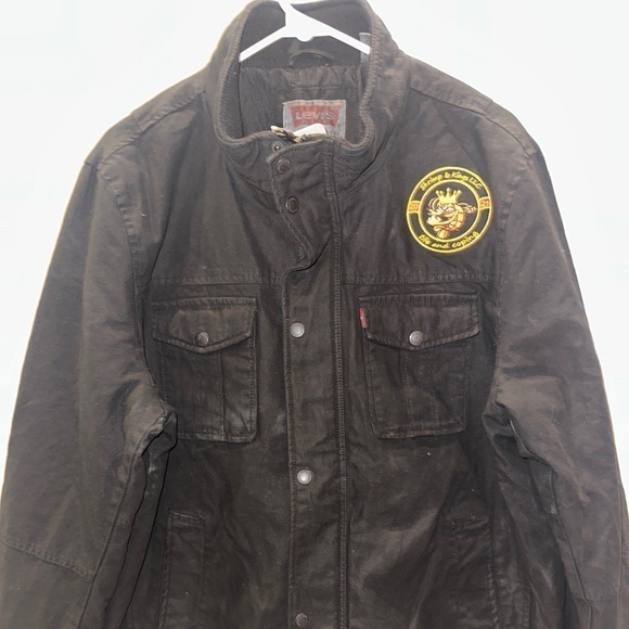 Levi’s Men’s Black‎ Cotton Twill Jacket with Quilted Insulated LineLG Cool Patch - Picture 1 of 6